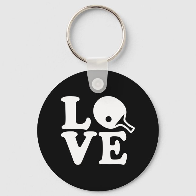 Ping pong table tennis love  key ring (Front)