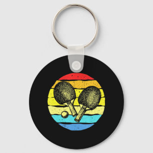 Ping Pong Table Tennis Lovers Retro  Key Ring
