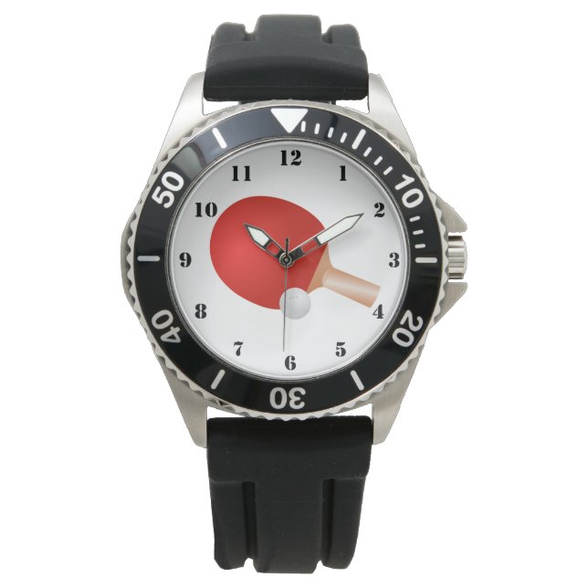 PING PONG: TABLE TENNIS PADDLE AND BALL WATCH (Front)