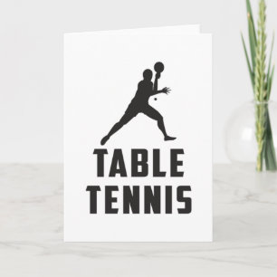 Ping Pong Table Tennis Paddle Player Gift Idea Card