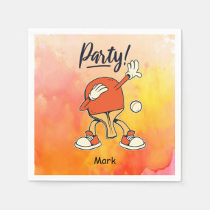 Ping Pong Table Tennis party funny Napkin