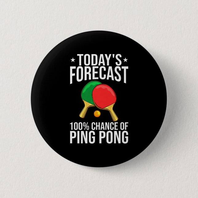 Ping Pong Table Tennis Player Balls Paddle Game   6 Cm Round Badge (Front)