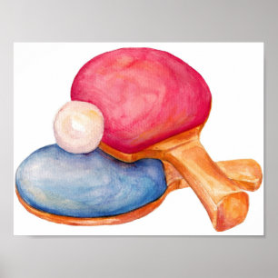 ping pong table tennis poster