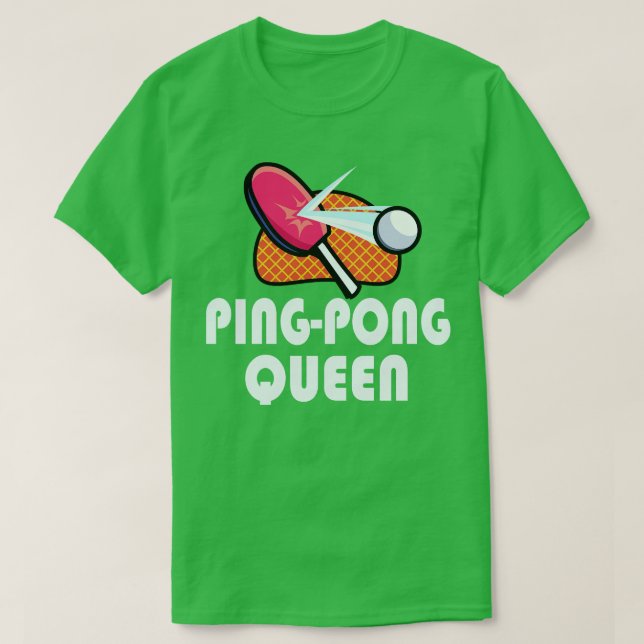 Ping Pong Table Tennis Women Player T-Shirt (Design Front)