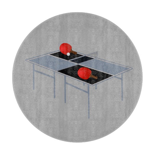 Ping Pong Table With Bats And Ball, Cutting Board (Front)