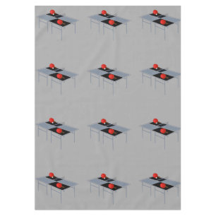 Ping Pong Table With Bats And Ball, Tablecloth