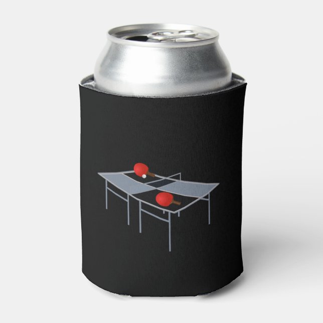 Ping Pong Table With Paddles, Can Cooler (Can Front)