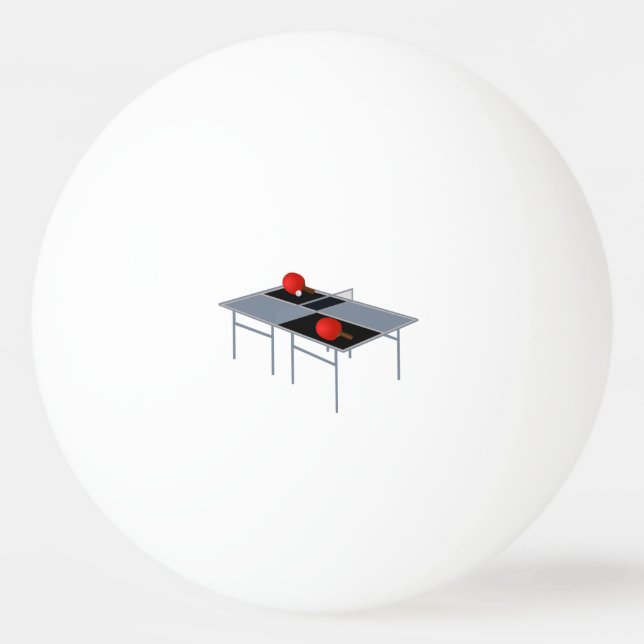Ping Pong Table With Paddles, Ping Pong Ball (Front)