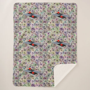 Ping Pong Tables Abstract Art Design, Sherpa Blanket