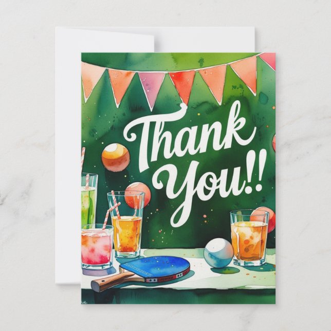 Ping Pong  Thank You Card (Front)