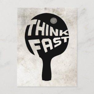 Ping Pong Think Fast Postcard