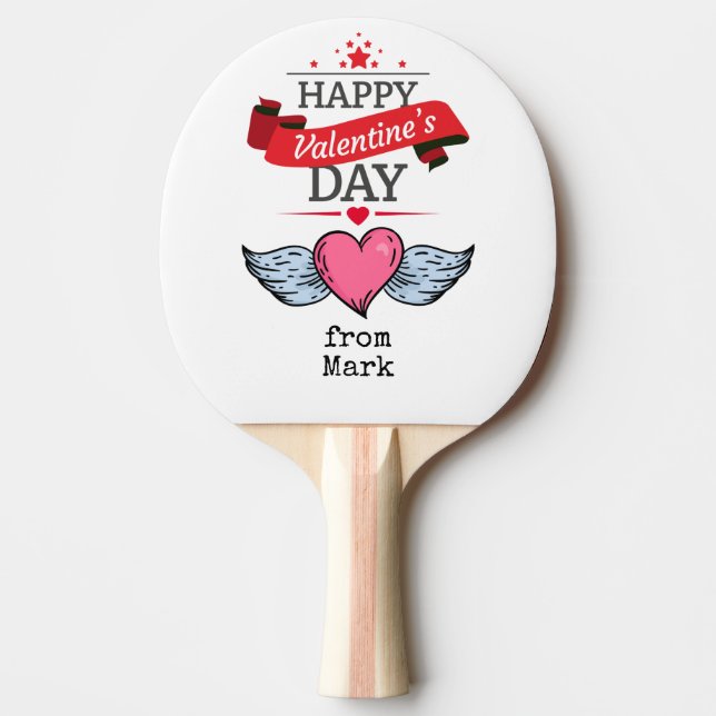 Ping Pong Valentine's Day with Heart Paddle (Front)