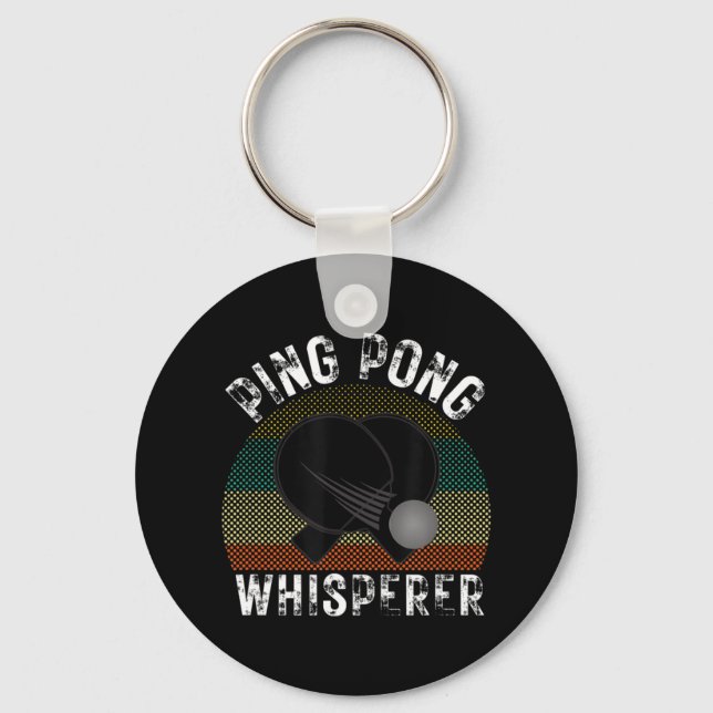 Ping Pong Whisperer Fun Ping Pong Player Gift  Key Ring (Front)