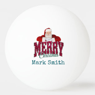 Ping Pong with Santa Claus Merry Christmas Ping Pong Ball