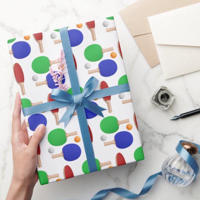 Ping Pong Wrapping Paper, Table Tennis Gift Wrap (Gifting)