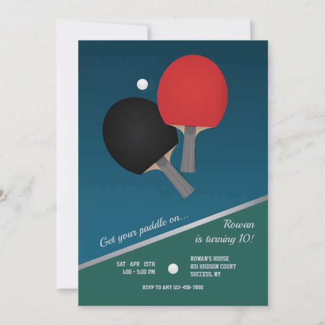 PingPong Invitation (Front)