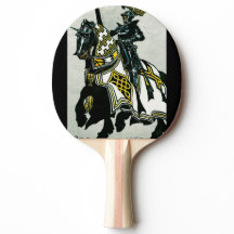 Pingpong Paddle of Knight On Horseback
