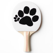 Pingpong Paddle - Right Polydactyl Pawprint