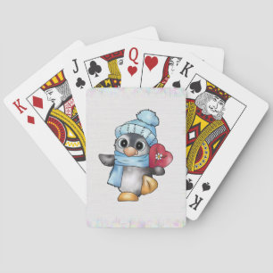 Pinguin mit Herz Playing Cards