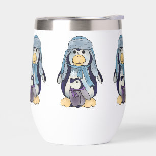 Pinguin mit kind Kaffeetasse
