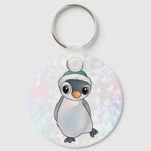 Pinguin mit Mütze Key Ring