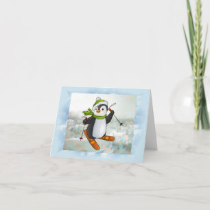 Pinguin mit Ski Card
