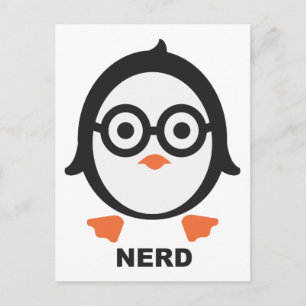 Pinguin - nerd - penguin postcard