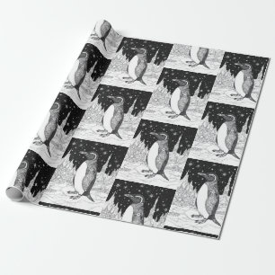 Pinguin unterm Sternenhimmel Wrapping Paper