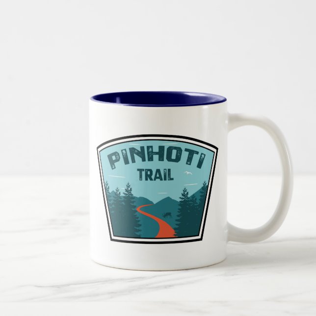 Pinhoti Trail Alabama Georgia Two-Tone Coffee Mug (Right)