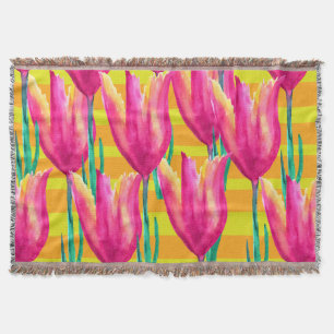Pinik Tulips pattern Blanket