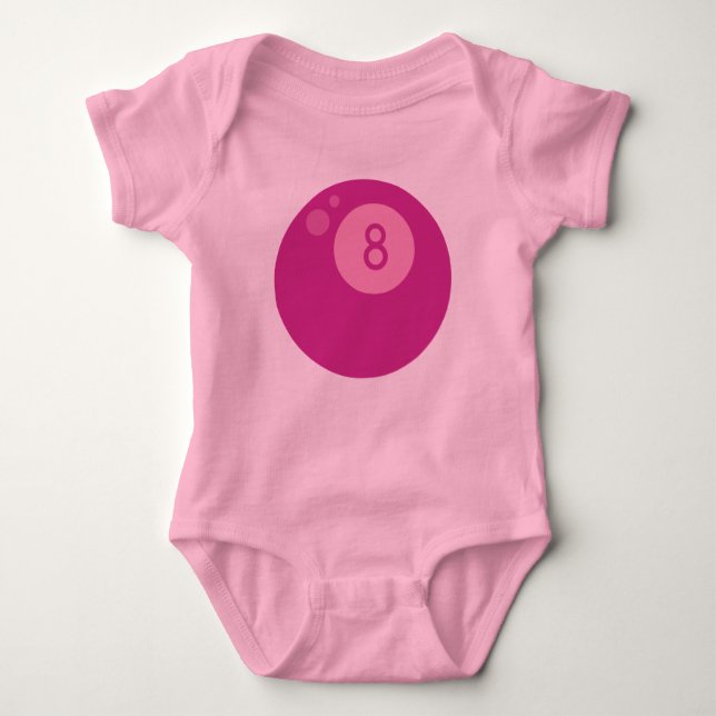pink8ball baby bodysuit (Front)