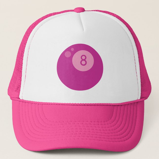 pink8ball trucker hat (Front)
