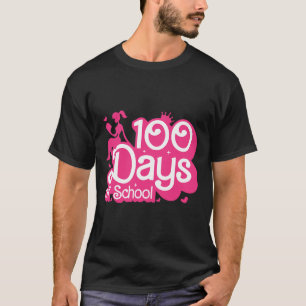Pink 100 Days Of School Girl 100th Day Teacher Sch T-Shirt