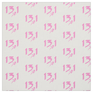 Pink 13.1 half-marathon fabric