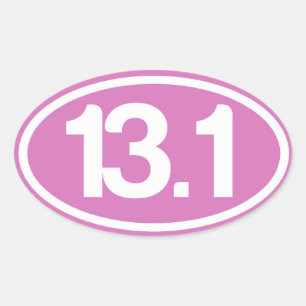 Pink 13.1 Half Marathon Sticker