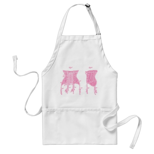 Pink 1908 Corset Illustration Standard Apron (Front)