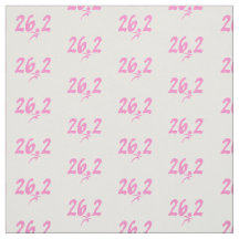 Pink 26.2 marathon fabric