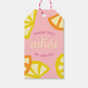 Pink 30th Birthday Mexican Adios 20s Favour Gift Tags