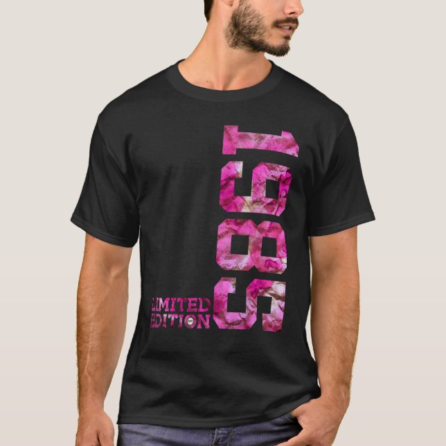 Pink 37 Years 37th Birthday  1985 T-Shirt (Front)