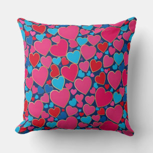💗 Pink 3D Heart Room Decor Accent Gift 💗 Cushion