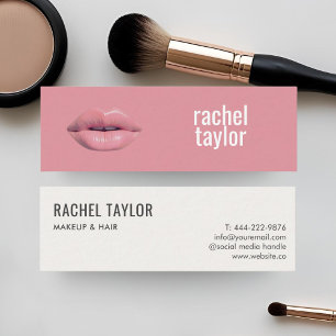 Pink 3D Hot Makeup Business Card