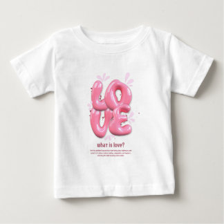 Pink 3D Love Quote Baby Fine Jersey T-Shirt