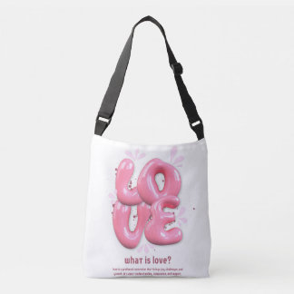 Pink 3D Love Quote Tote Design