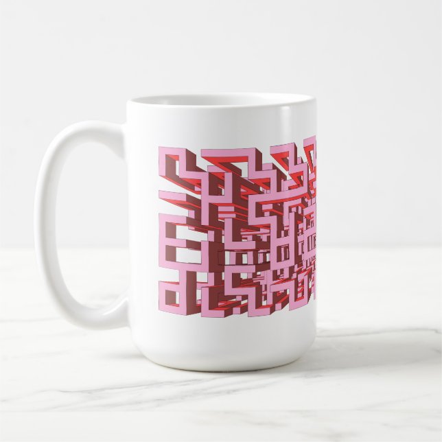 Pink 3D Maze Mug (Left)