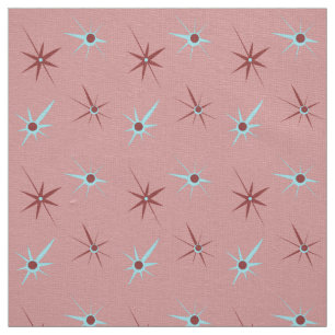 Pink 50's Starburst Fabric