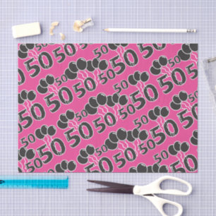 PINK 50th Birthday Tissue Paper