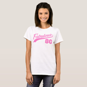 Pink 80th Birthday T-Shirt