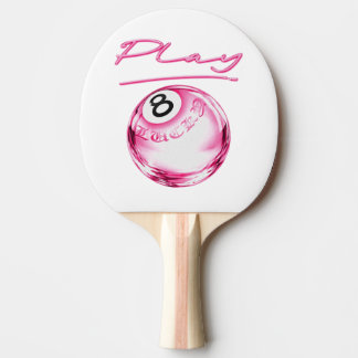 Pink 8 Ball Table Tennis Paddle – Cute Y2K Design