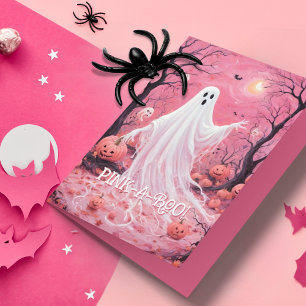 Pink-a-Boo Ghostly Halloween  Card