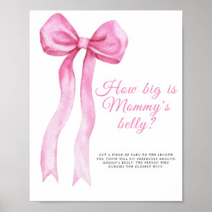 Pink a bow - how big is mummy's belly game poster